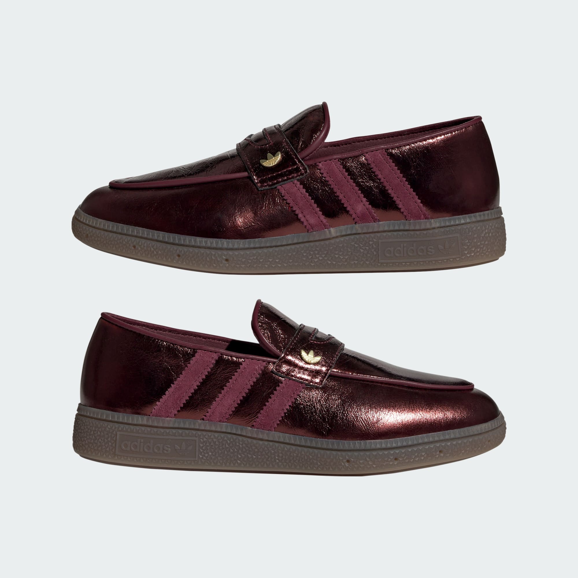 HANDBALL SPEZIAL LOAFER SHOES – Maroon / Maroon / Gold Metallic