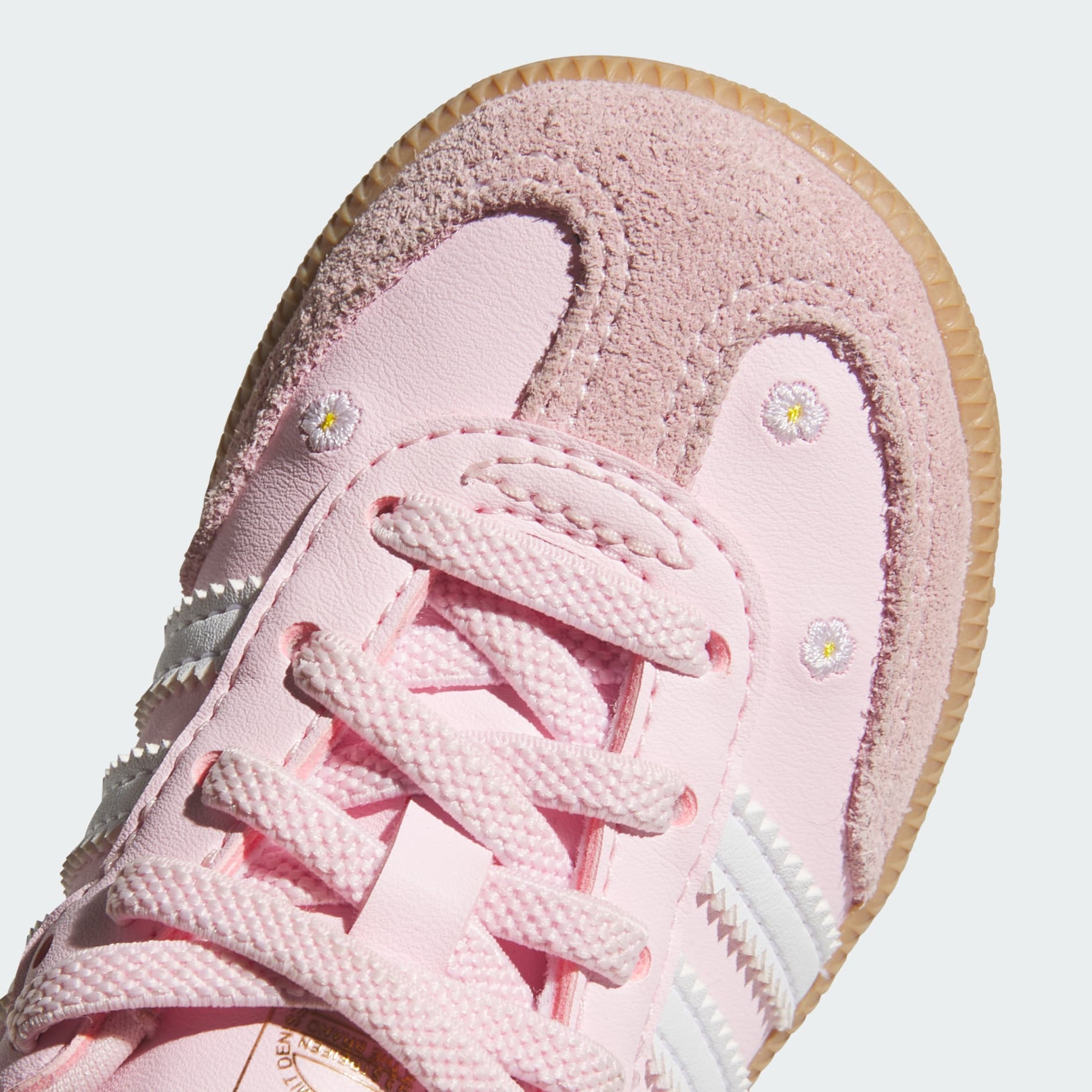 SAMBA OG ELASTIC LACE SHOES - Clear Pink / Cloud White / Gum - view 8