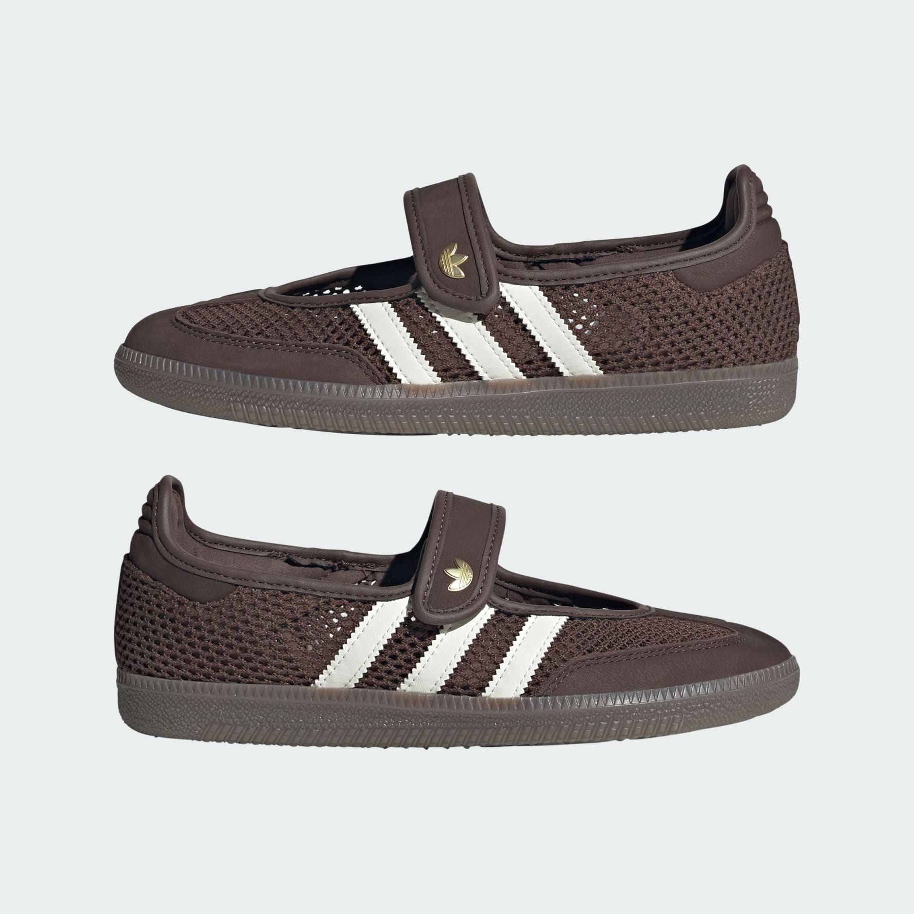 SAMBA JANE SHOES - Brown / Off White / Gold Metallic - view 7