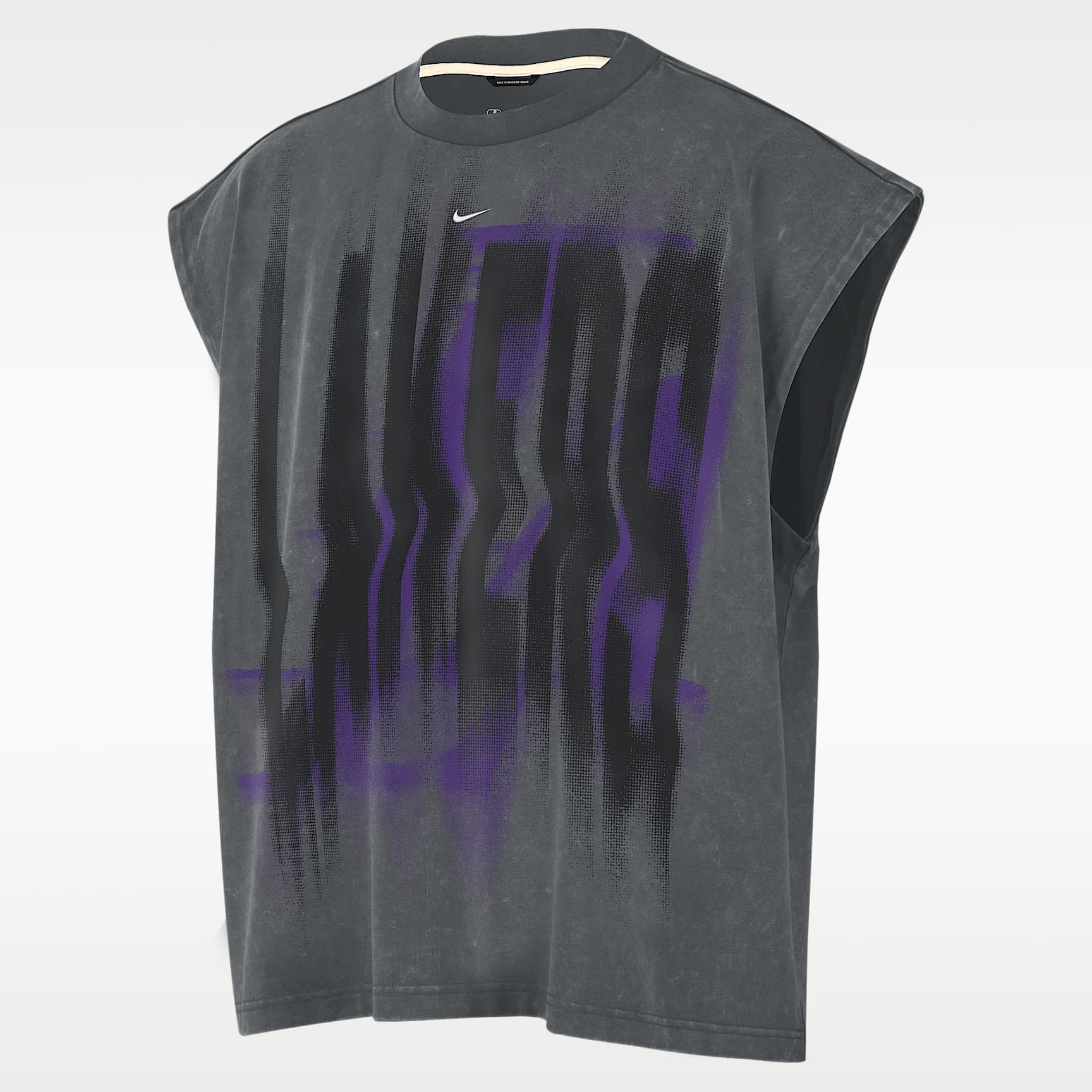 Los Angeles Lakers Standard Issue Men's Nike Sleeveless Basketball Top – Iron Grey/White