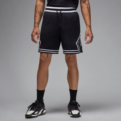 Jordan Sport Men's Dri-FIT 18cm (approx.) Mesh Diamond Shorts – Black/White/White
