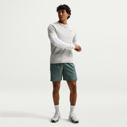 Nike Miler Men's Dri-FIT 18cm (approx.) Brief-Lined Running Shorts – Camo Green/Mineral Slate