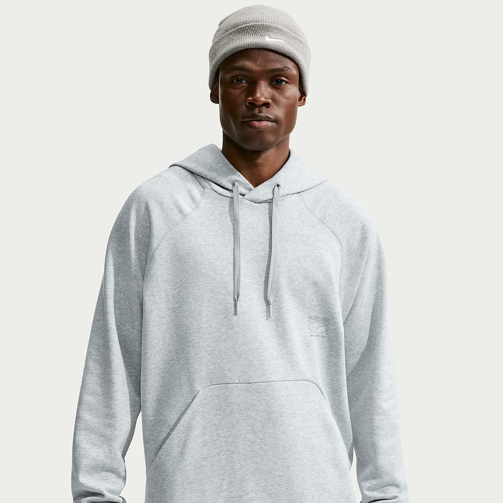 Nike N.A.C. Men's Dri-FIT Oversized Fleece Training Hoodie – Light Smoke Grey/Heather/Light Smoke Grey