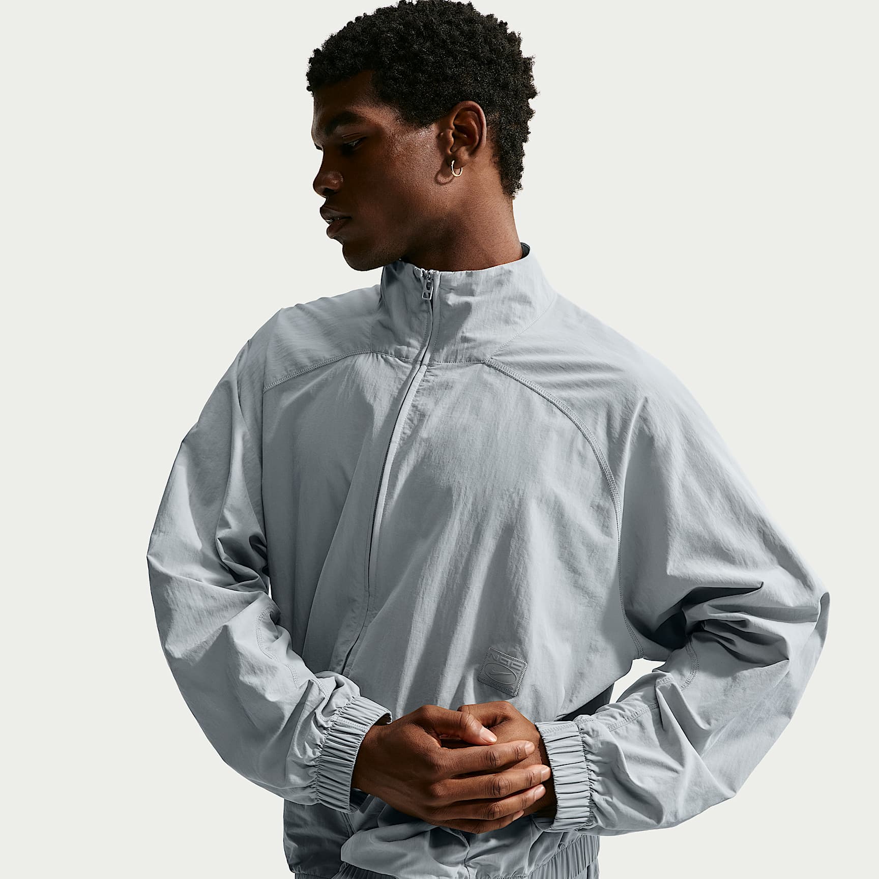 Nike Men's N.A.C. Dri-FIT Oversized Full-Zip Woven Jacket – Light Smoke Grey/Light Smoke Grey