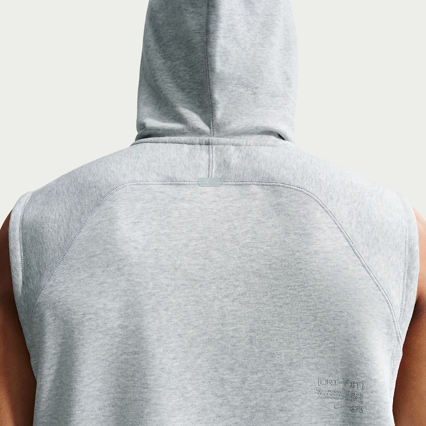 Nike N.A.C. Men's Dri-FIT Fleece Sleeveless Training Hoodie – Light Smoke Grey/Heather/Light Smoke Grey