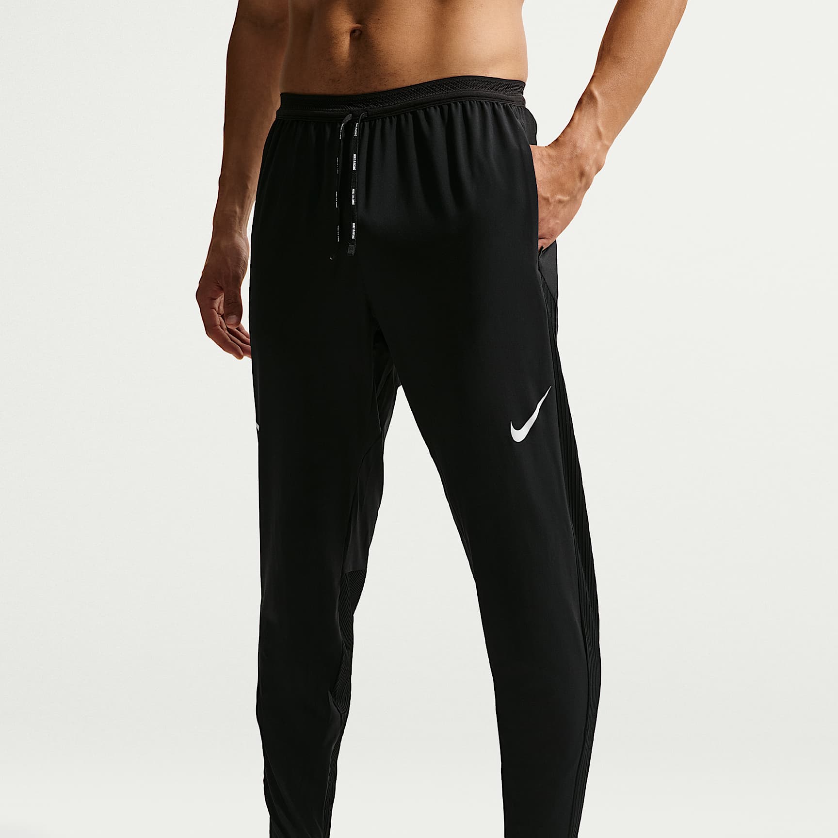 Nike AeroSwift Men's Dri-FIT ADV Running Trousers – Black/Summit White