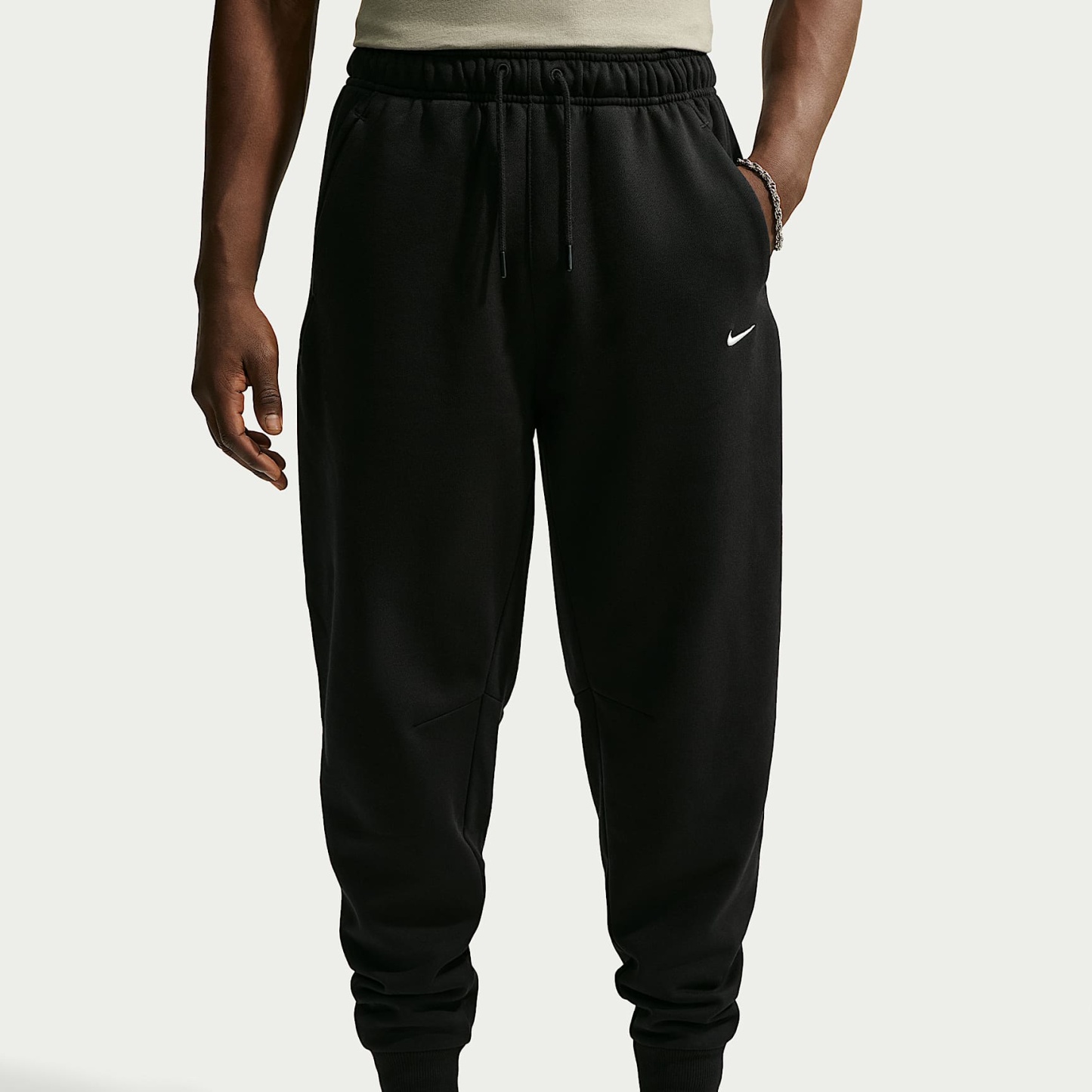 Nike Solo Fleece Men's Joggers – Total Black/Sail