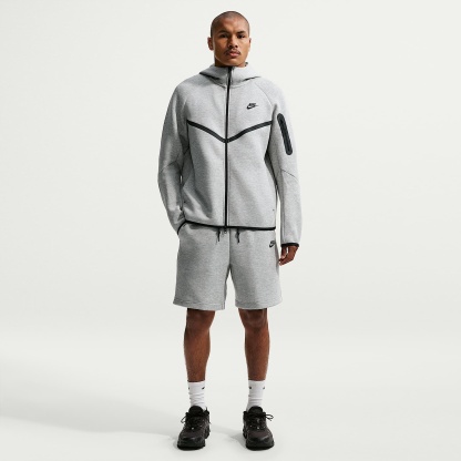 Nike Tech Men's Fleece Shorts – Dark Grey Heather/Black