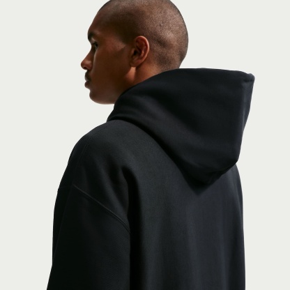 Nike Solo Swoosh Men's Pullover Hoodie – Black/Black/White