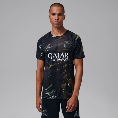 Paris Saint-Germain 2026 Stadium Night Edition Men's Jordan Dri-FIT Football Replica Jersey – Black/White/Black