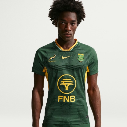 Springboks RGR Match Jersey Men's Nike Rugby Jersey – Gorge Green/University Gold/University Gold