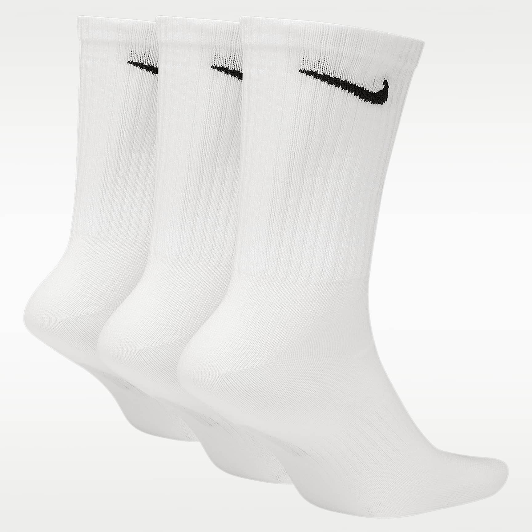 Nike Everyday Lightweight Training Crew Socks (3 Pairs) – White/Black