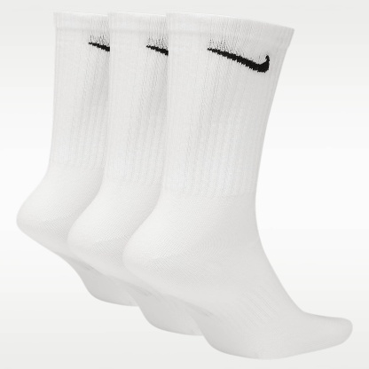 Nike Everyday Lightweight Training Crew Socks (3 Pairs) – White/Black