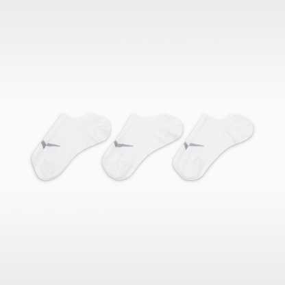 Nike Everyday Plus Lightweight Women's Training Footie Socks (3 Pairs) – White/Wolf Grey
