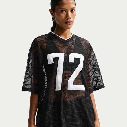 Nike Sportswear Chill Lace Women's Oversized Jersey – Black/White/White