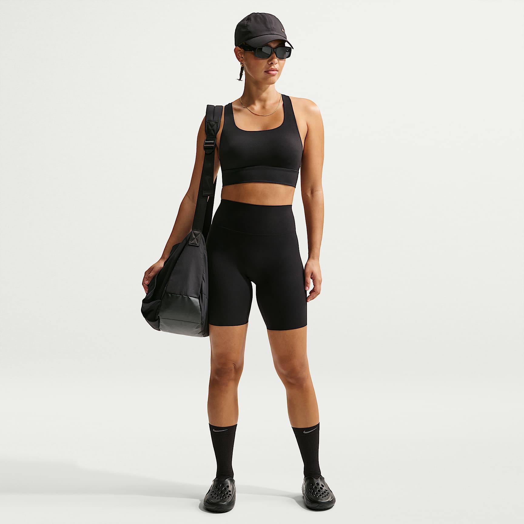 Nike Zenvy Women's High-Waisted 20.5cm (approx.) Biker Shorts – Black/Cool Grey
