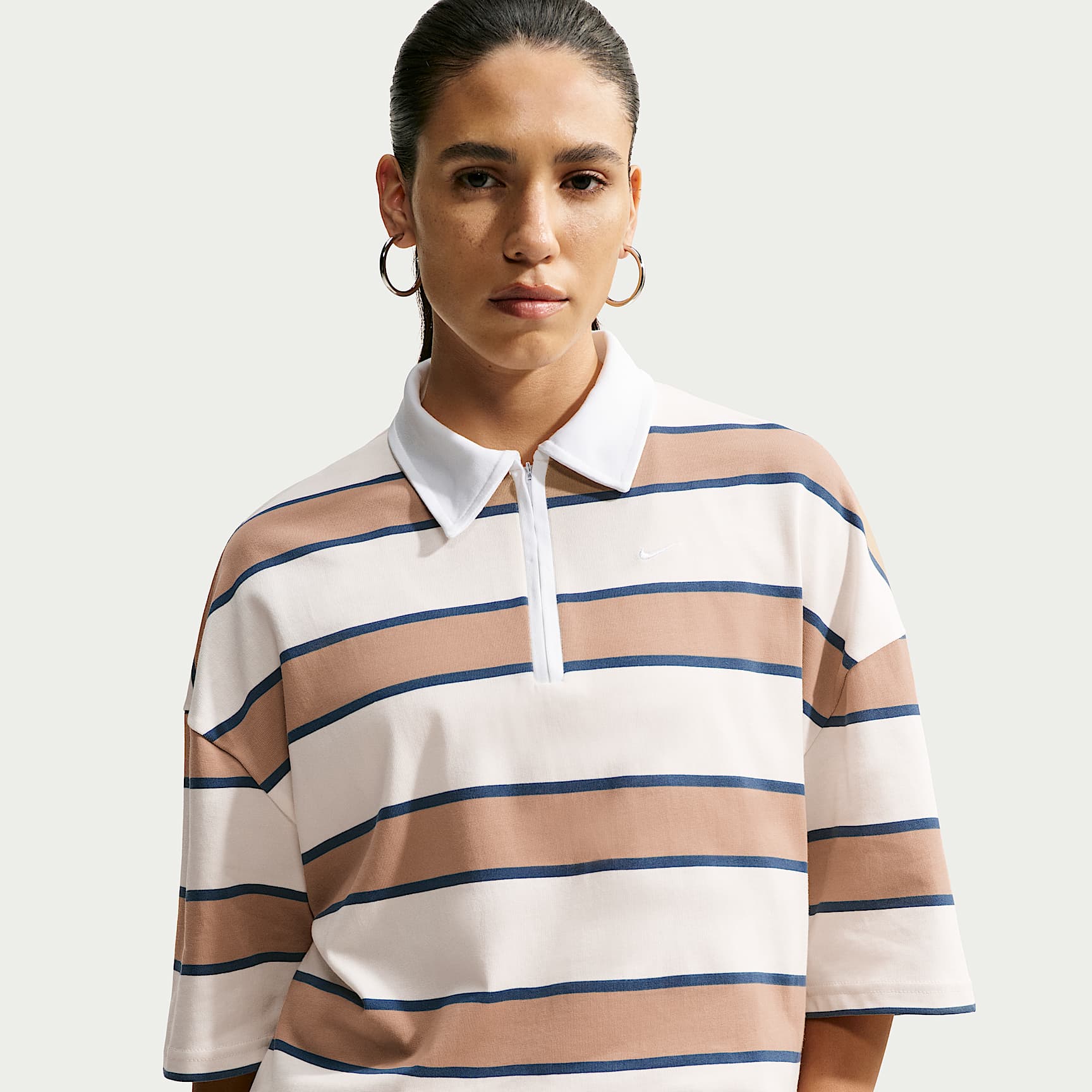 Nike Sportswear Women's Polo – Pale Ivory/Hemp/Thunder Blue