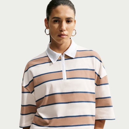 Nike Sportswear Women's Polo – Pale Ivory/Hemp/Thunder Blue