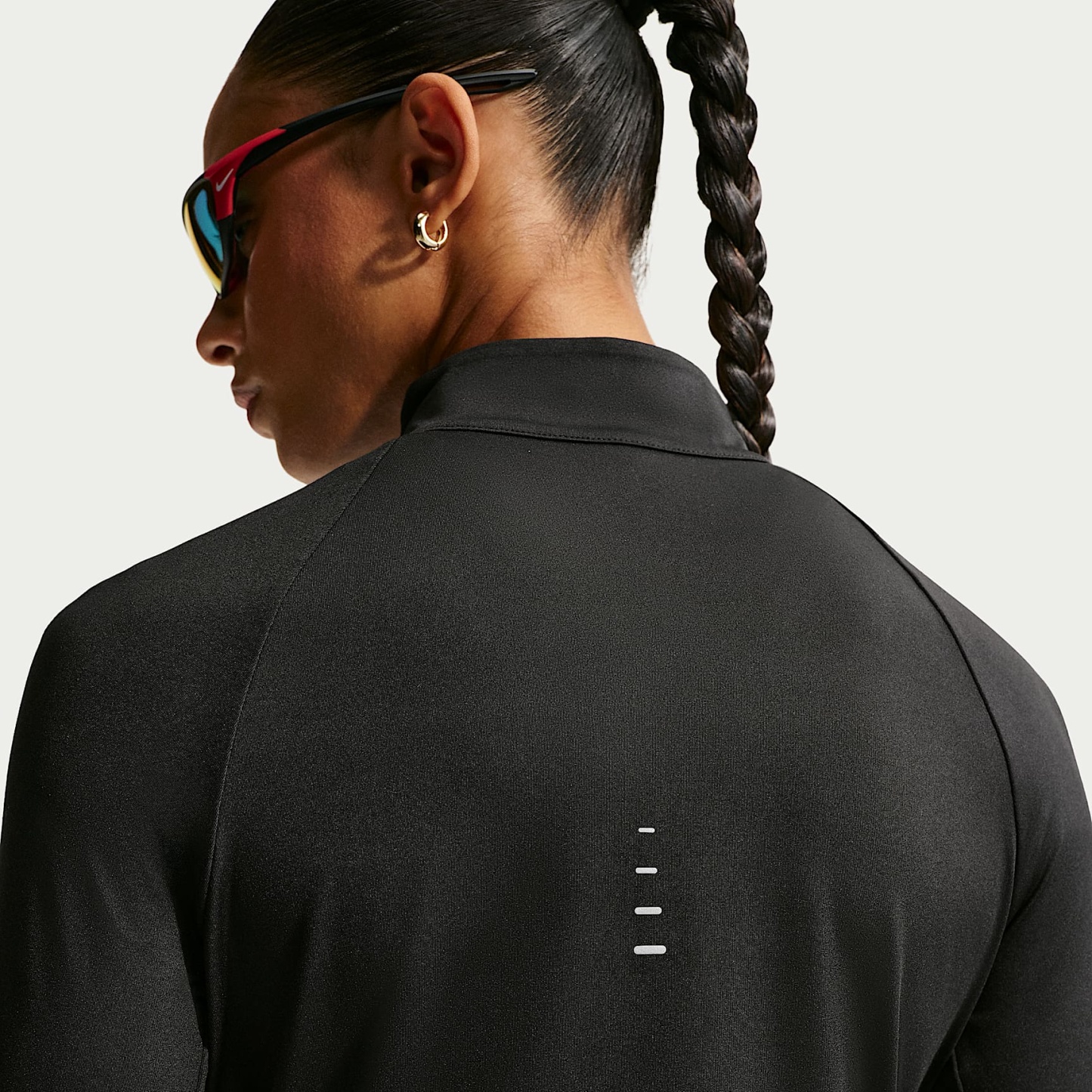 Nike Swift Women's Dri-FIT UV 1/4-Zip Running Top – Black