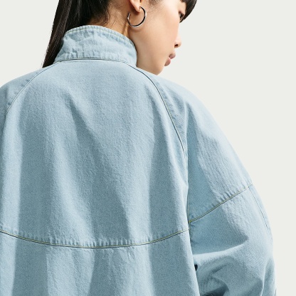 Nike Windrunner Women's Oversized Denim Jacket – Light Armoury Blue/Work Blue