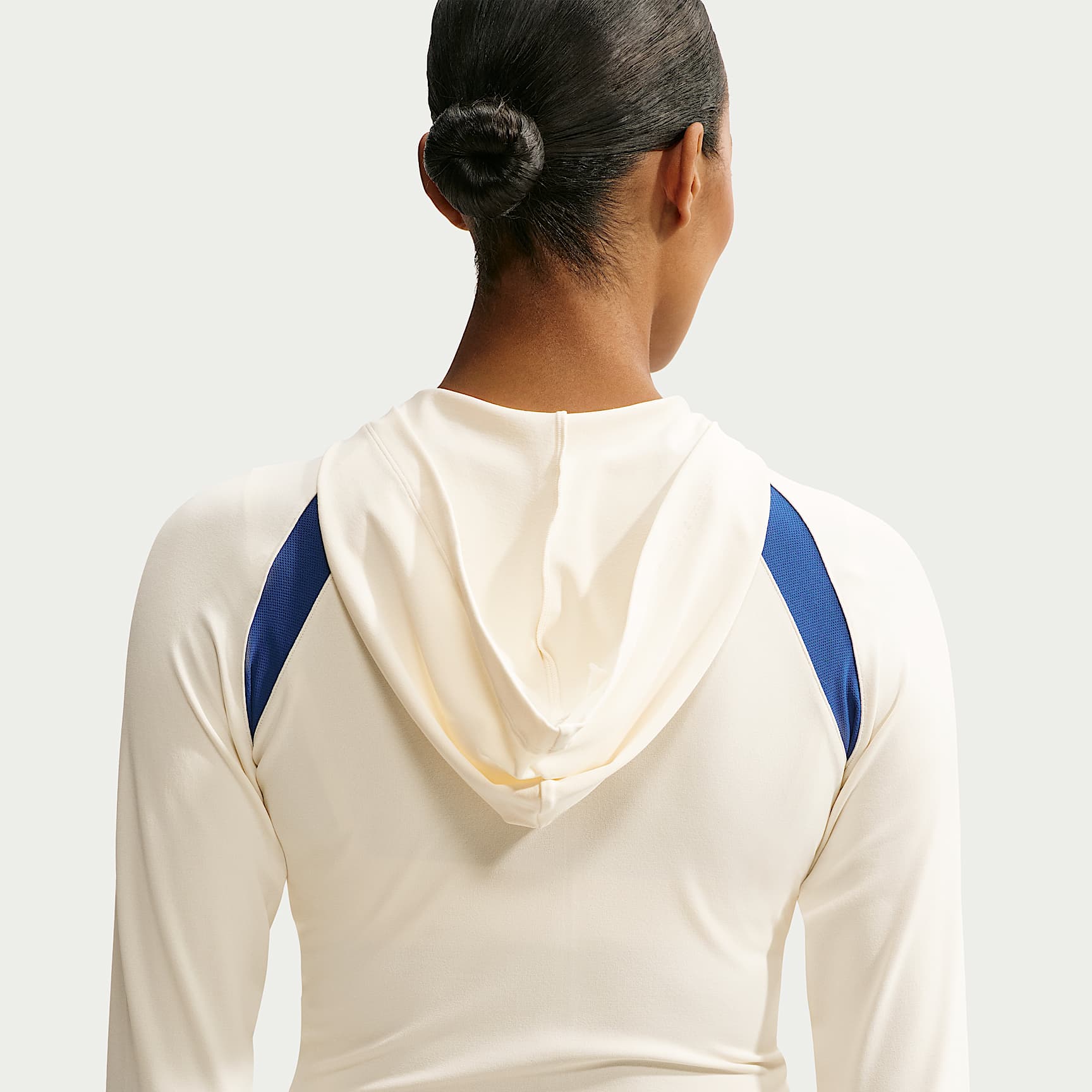 NikeSKIMS Stretch Knit Women's Full-Zip Baby Hoodie – NSKM Actv Ivory/NSKM Cobalt