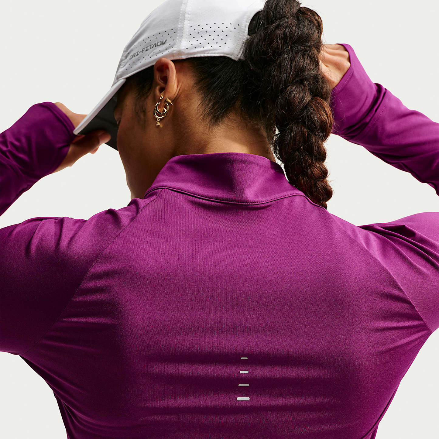 Nike Swift Women's Dri-FIT UV 1/4-Zip Running Top – True Berry