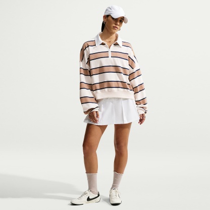 Nike Sportswear  Women's 1/4-Zip Sweatshirt – Pale Ivory/Hemp/Thunder Blue