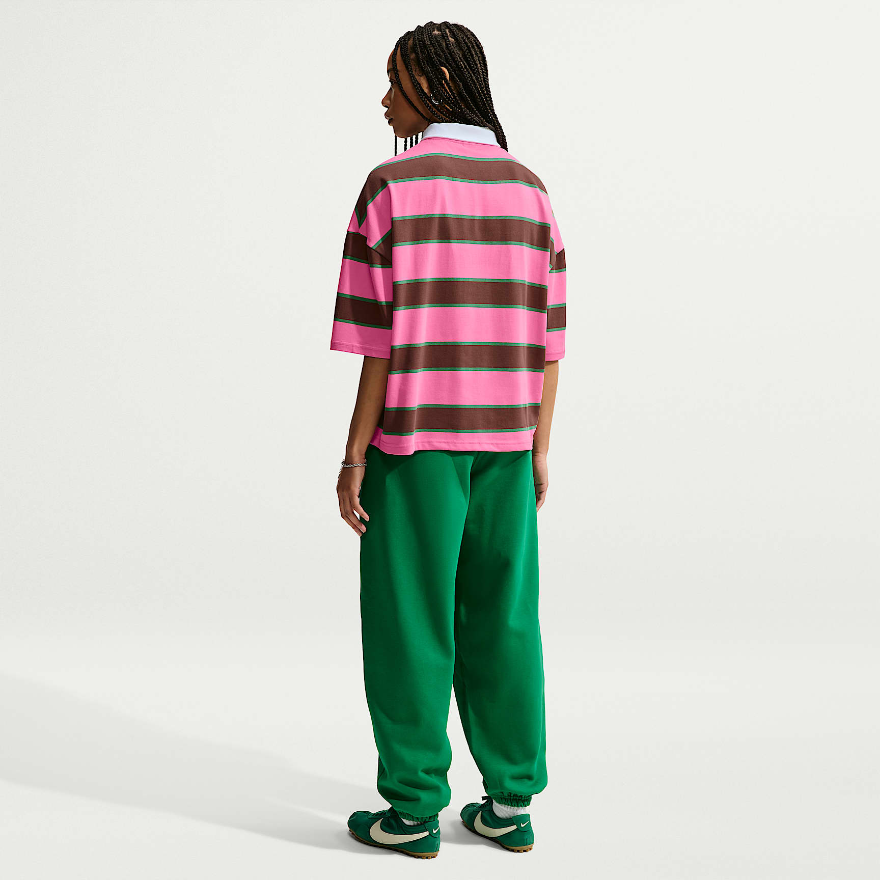 Nike Sportswear Women's Polo – Pinksicle/Pine Green/Cacao Wow