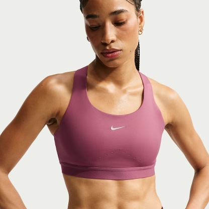 Nike Swift Women's High-Support Lightly Lined Sports Bra – Pink Smoke