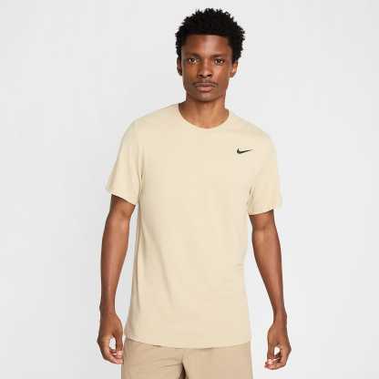 Nike Dri-FIT Men's Fitness T-Shirt – Desert Khaki/Black