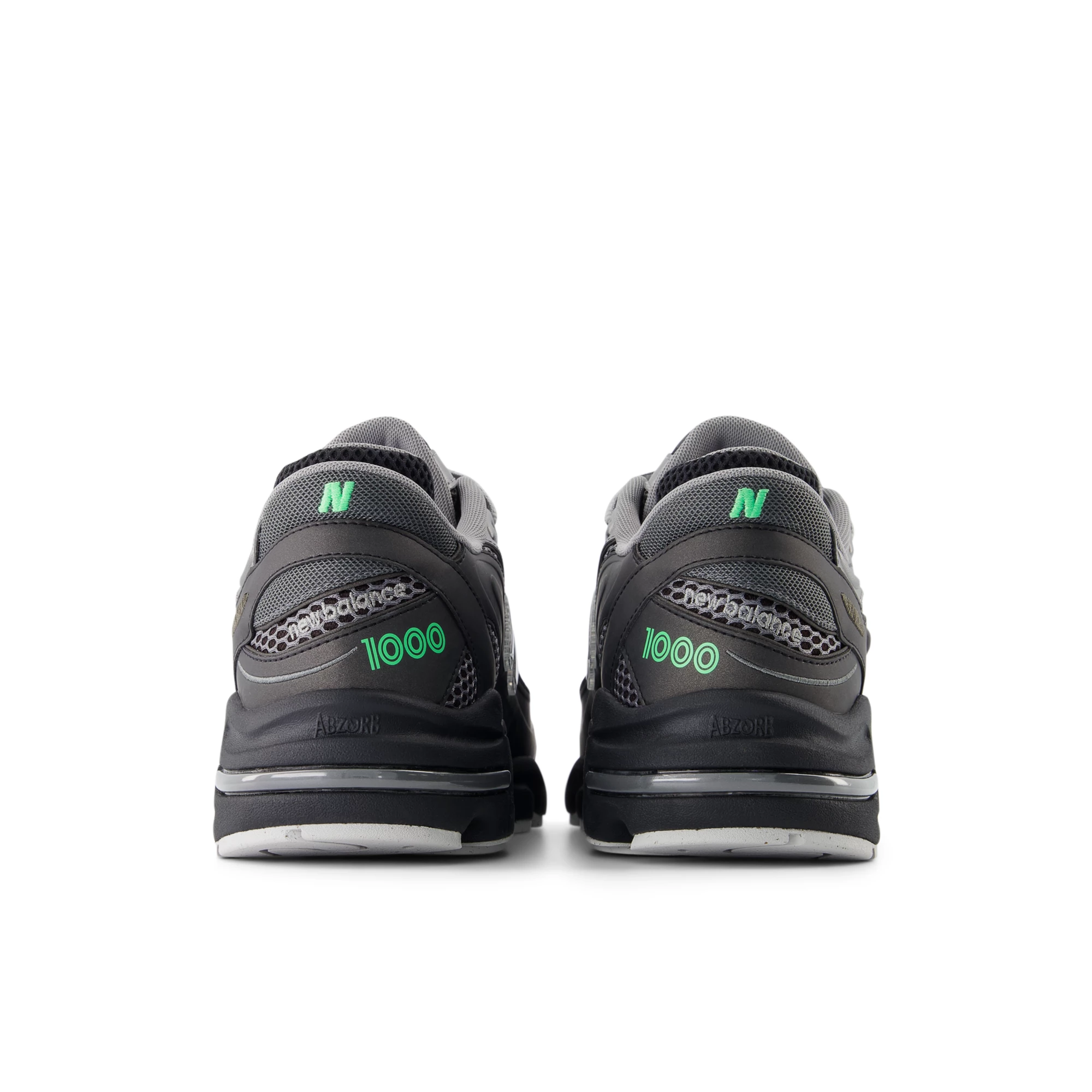 1000 – Black with Dark Silver Metallic and Lime Leaf