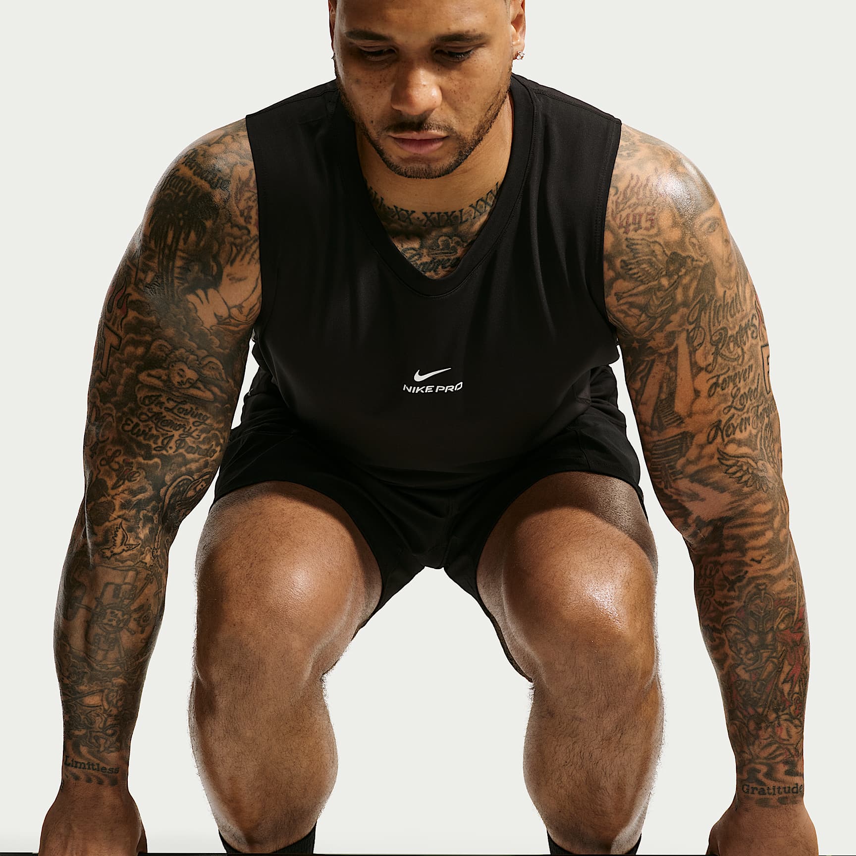 Nike Pro Men's Dri-FIT Training Tank – Black/White