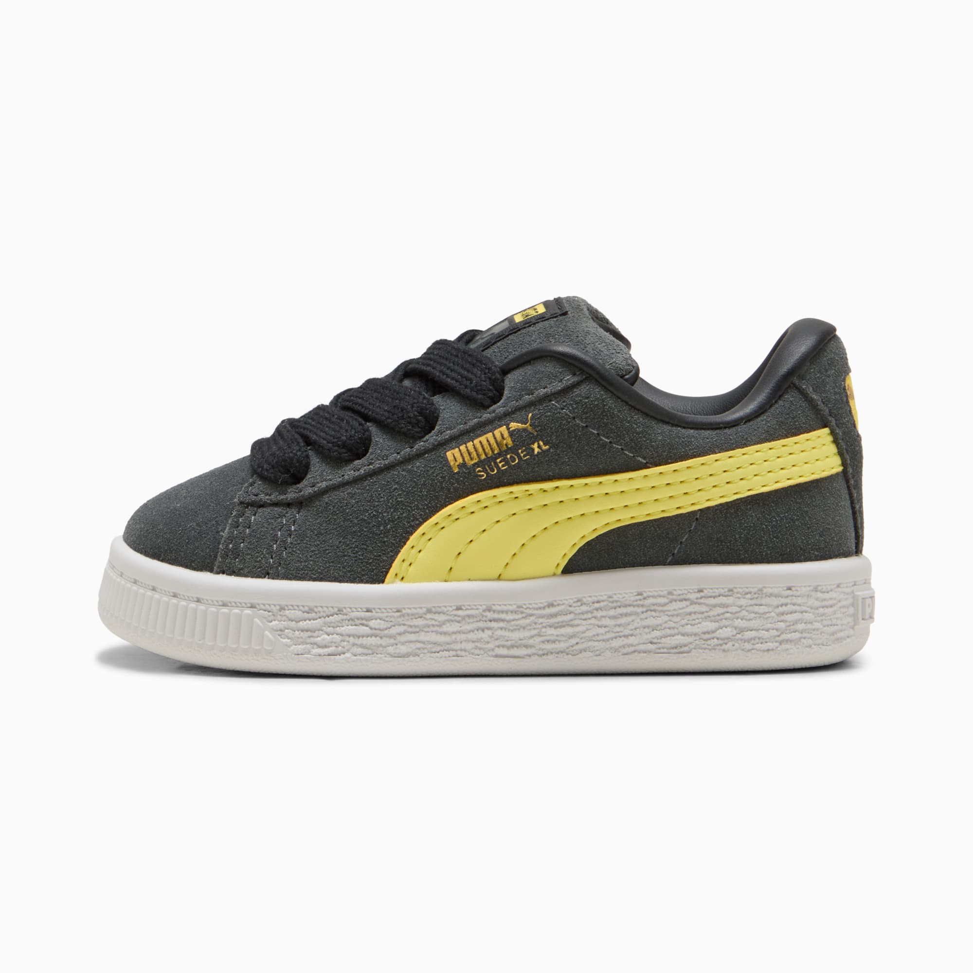 Suede XL Toddlers' Sneakers – Shadow Gray-Lemon Meringue