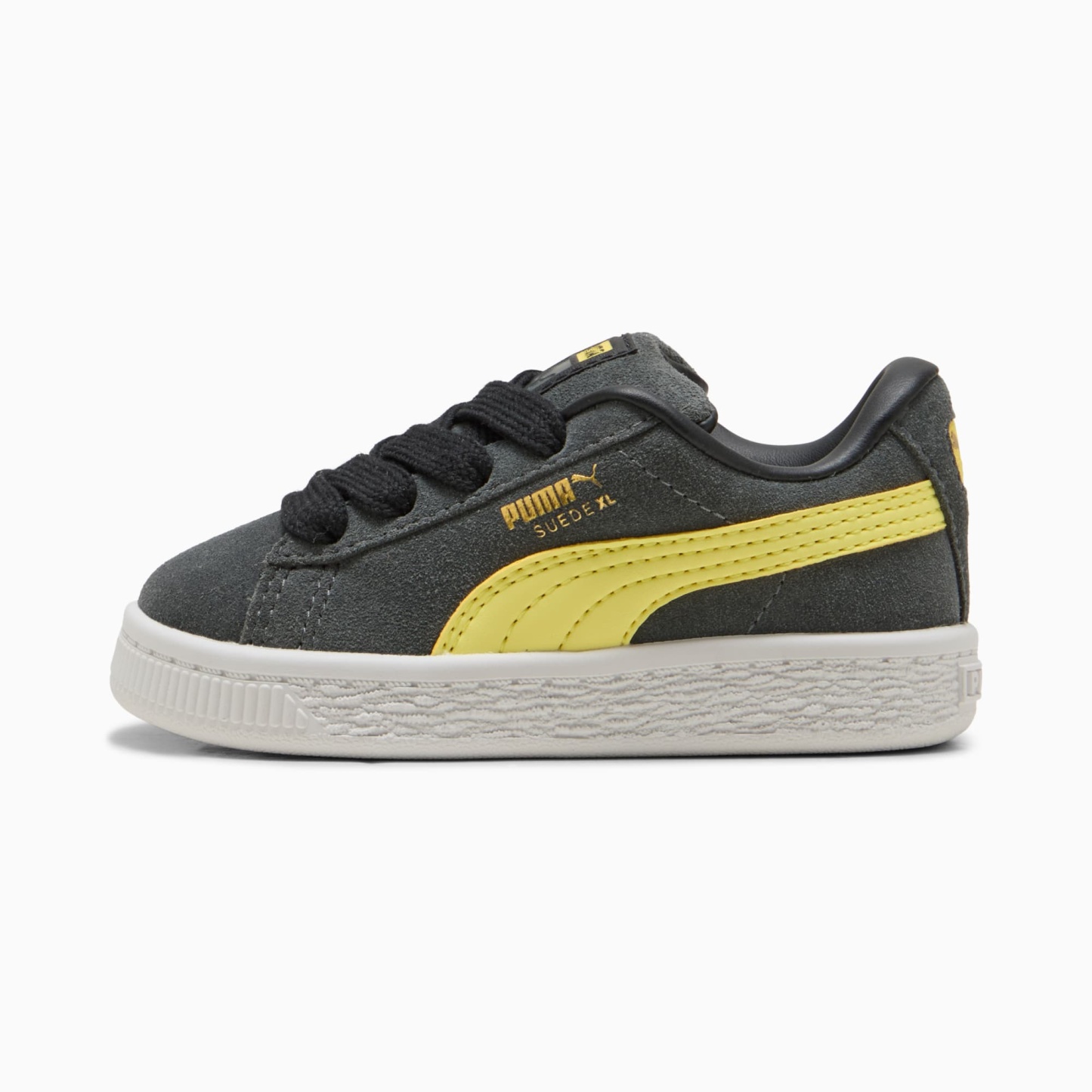 Suede XL Toddlers' Sneakers – Shadow Gray-Lemon Meringue