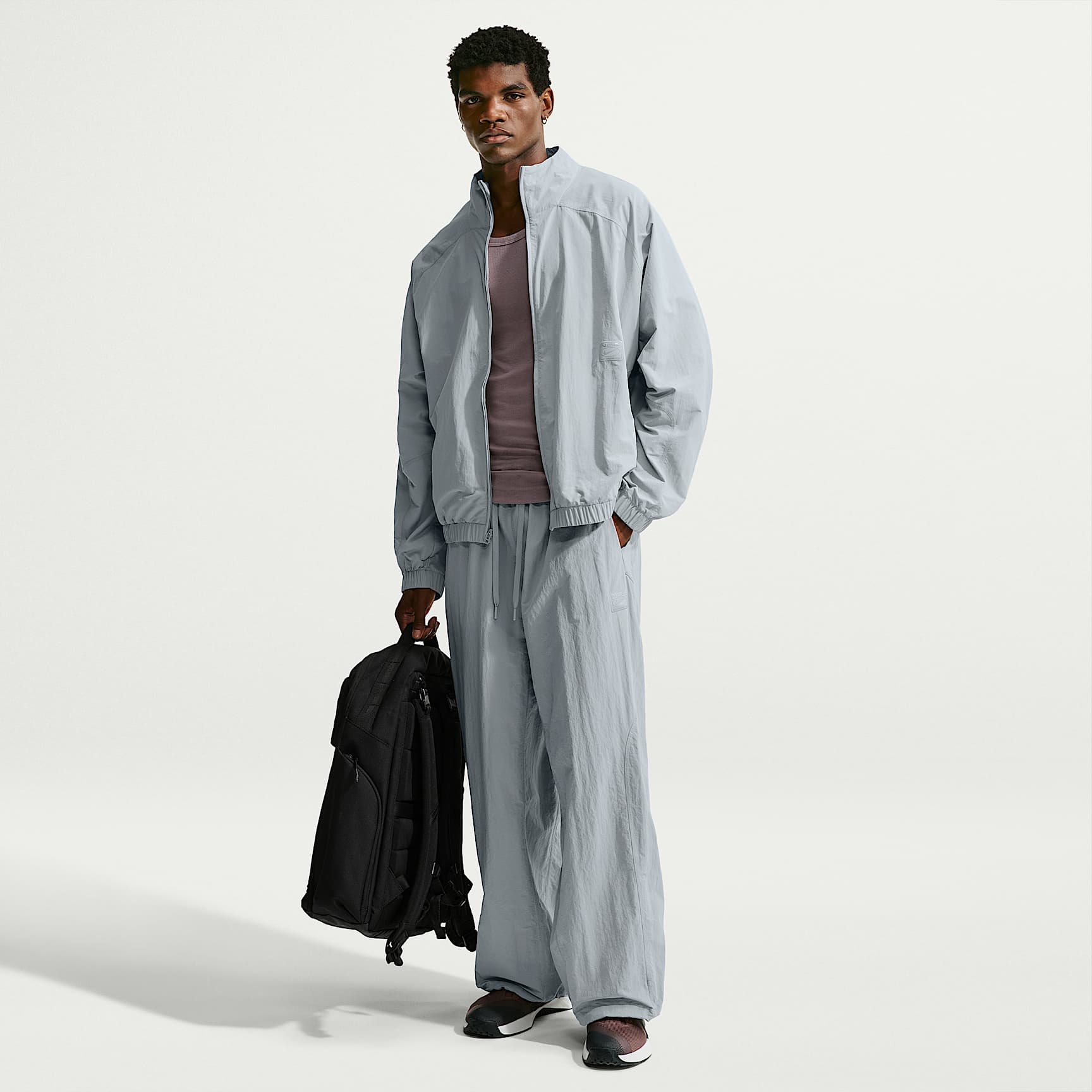 Nike Men's N.A.C. Dri-FIT Oversized Full-Zip Woven Jacket – Light Smoke Grey/Light Smoke Grey