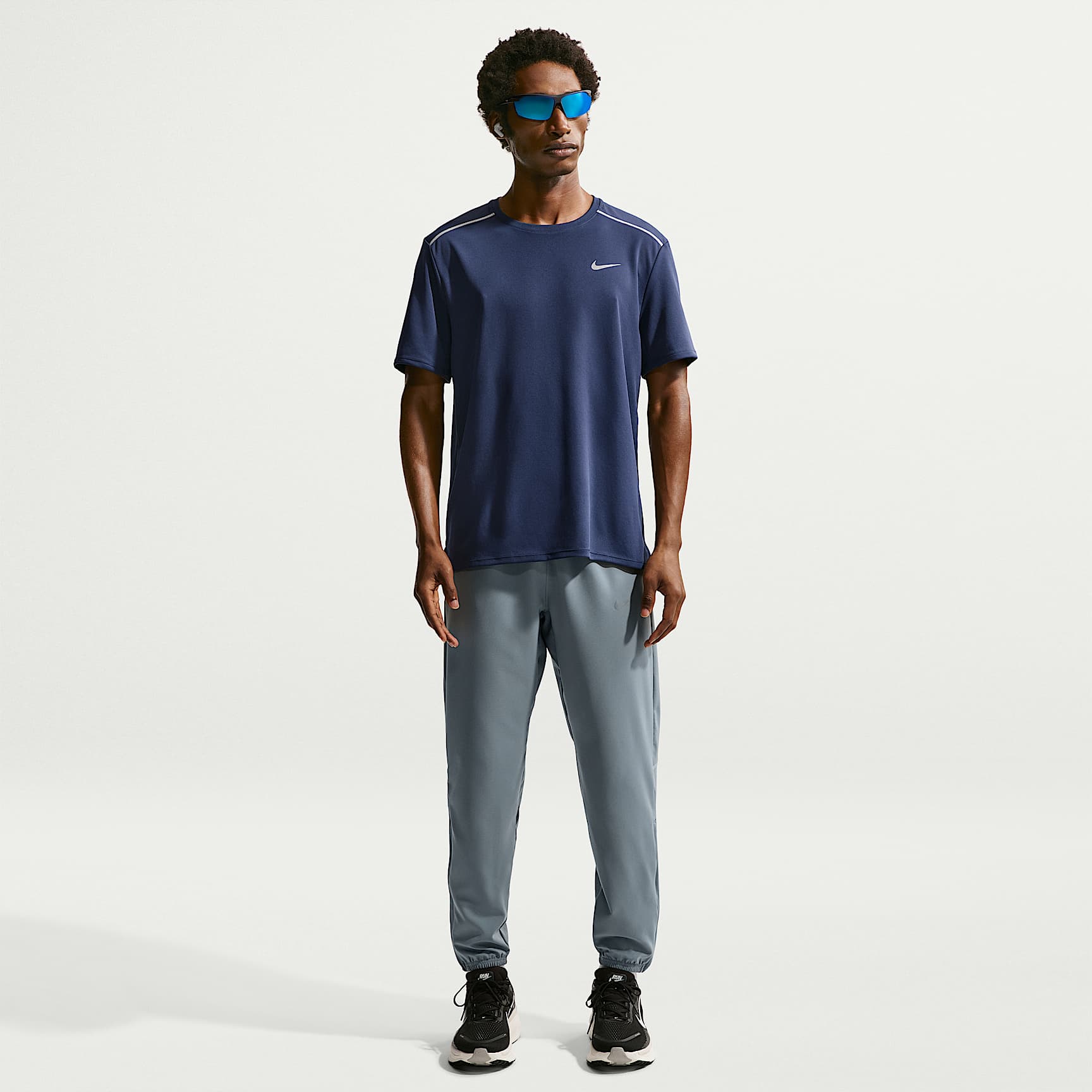 Nike Miler Men's Dri-FIT Short-Sleeve Running Top – Midnight Navy/Obsidian