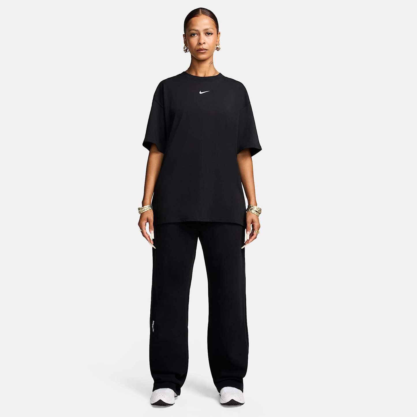 NOCTA NOCTA Fleece CS Open-Hem Tracksuit Bottoms – Black/Black/White