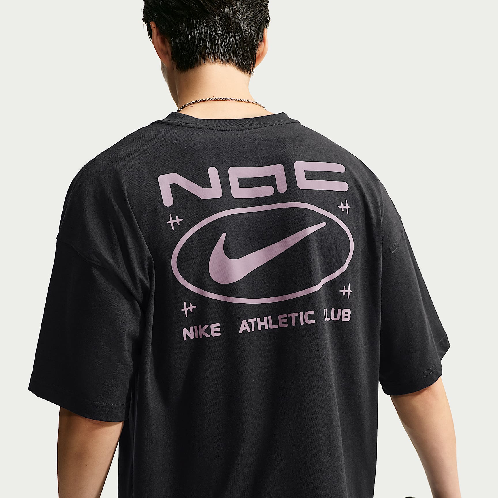 Nike N.A.C. Men's Oversized T-Shirt – Black/Purple Smoke