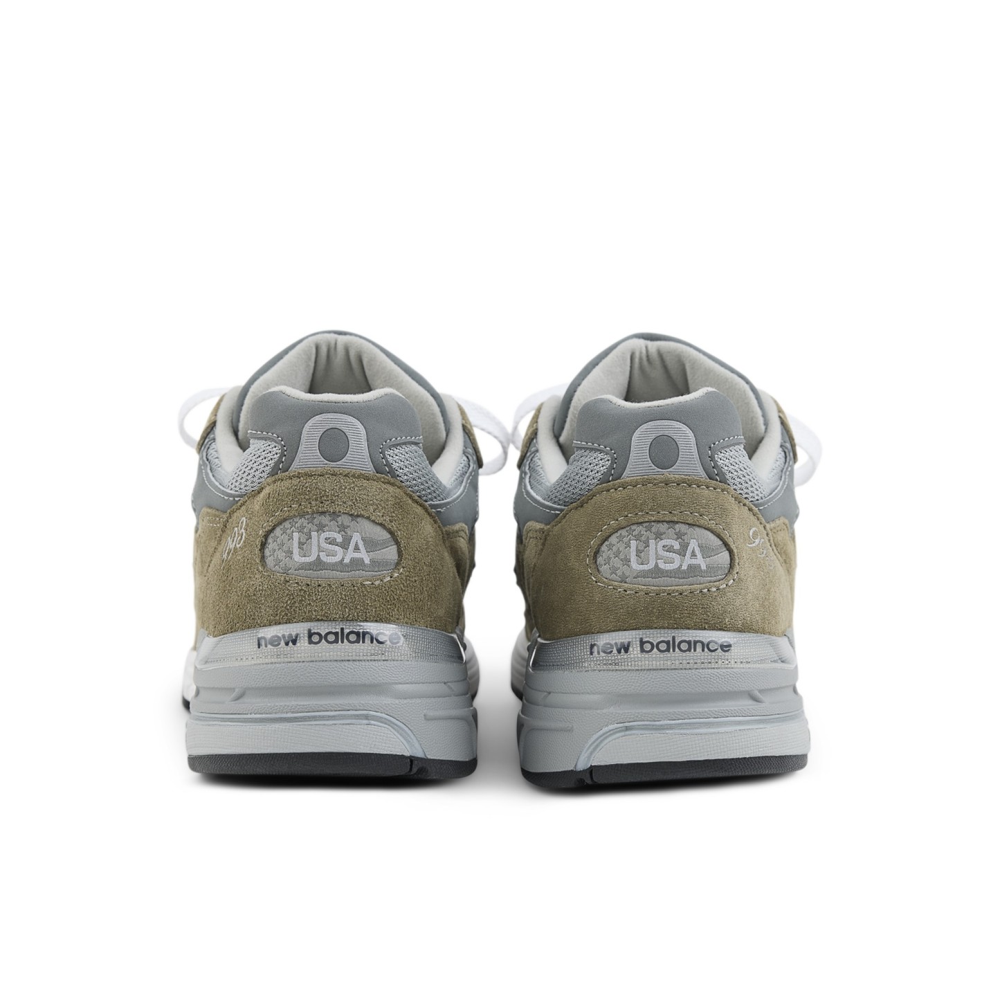 Made in USA 993 – Covert Green with Medium Gray and White