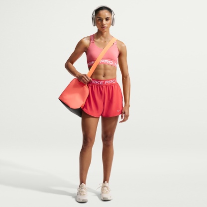 Nike Pro Women's 2-in-1 Shorts – Light Crimson/White