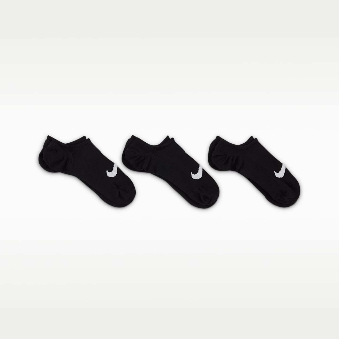 Nike Everyday Plus Lightweight Women's Training Footie Socks (3 Pairs) – Black/White
