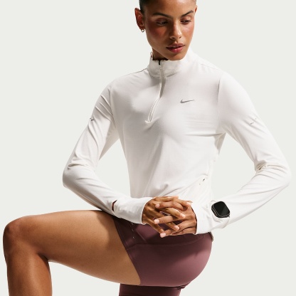 Nike Swift Women's Dri-FIT UV 1/4-Zip Running Top – Sail