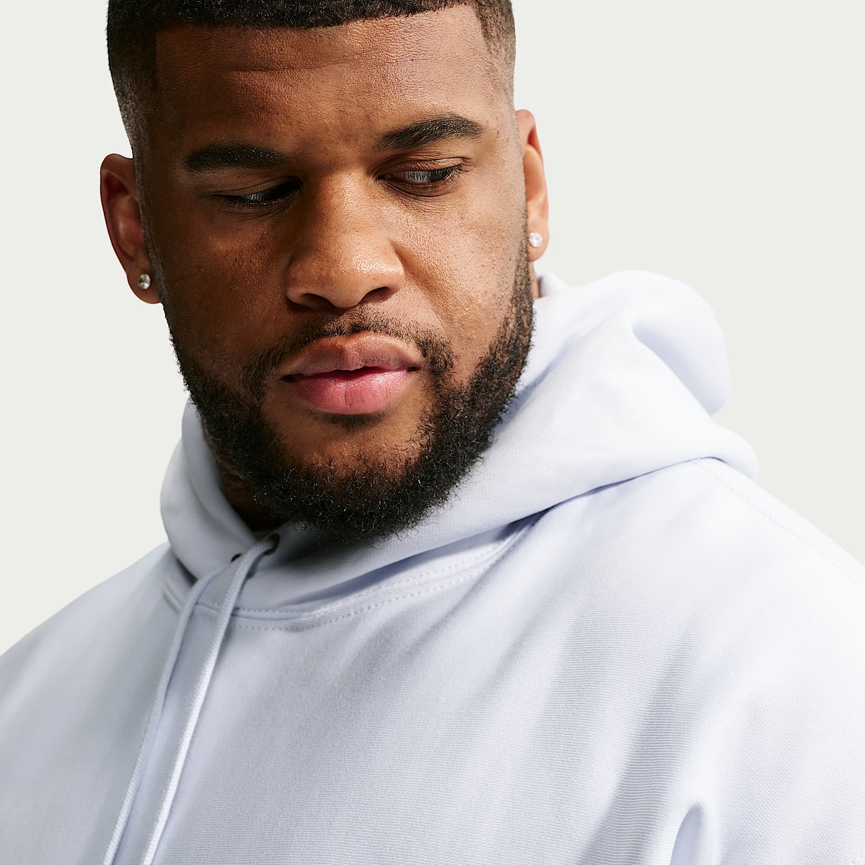 Nike Solo Swoosh Men's Pullover Hoodie – Football Grey/White