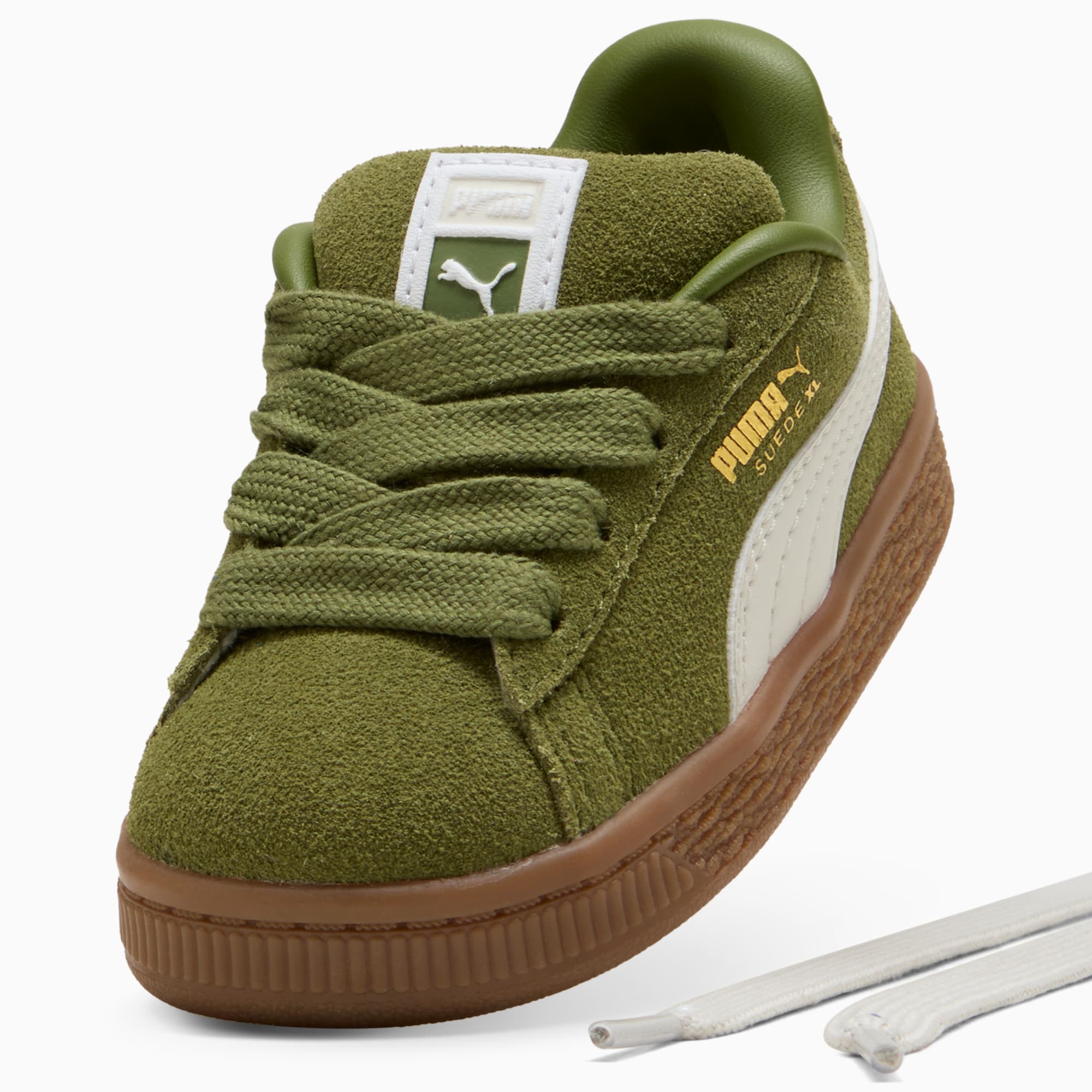 Suede XL Toddlers' Sneakers – Olive Green-Vapor Gray