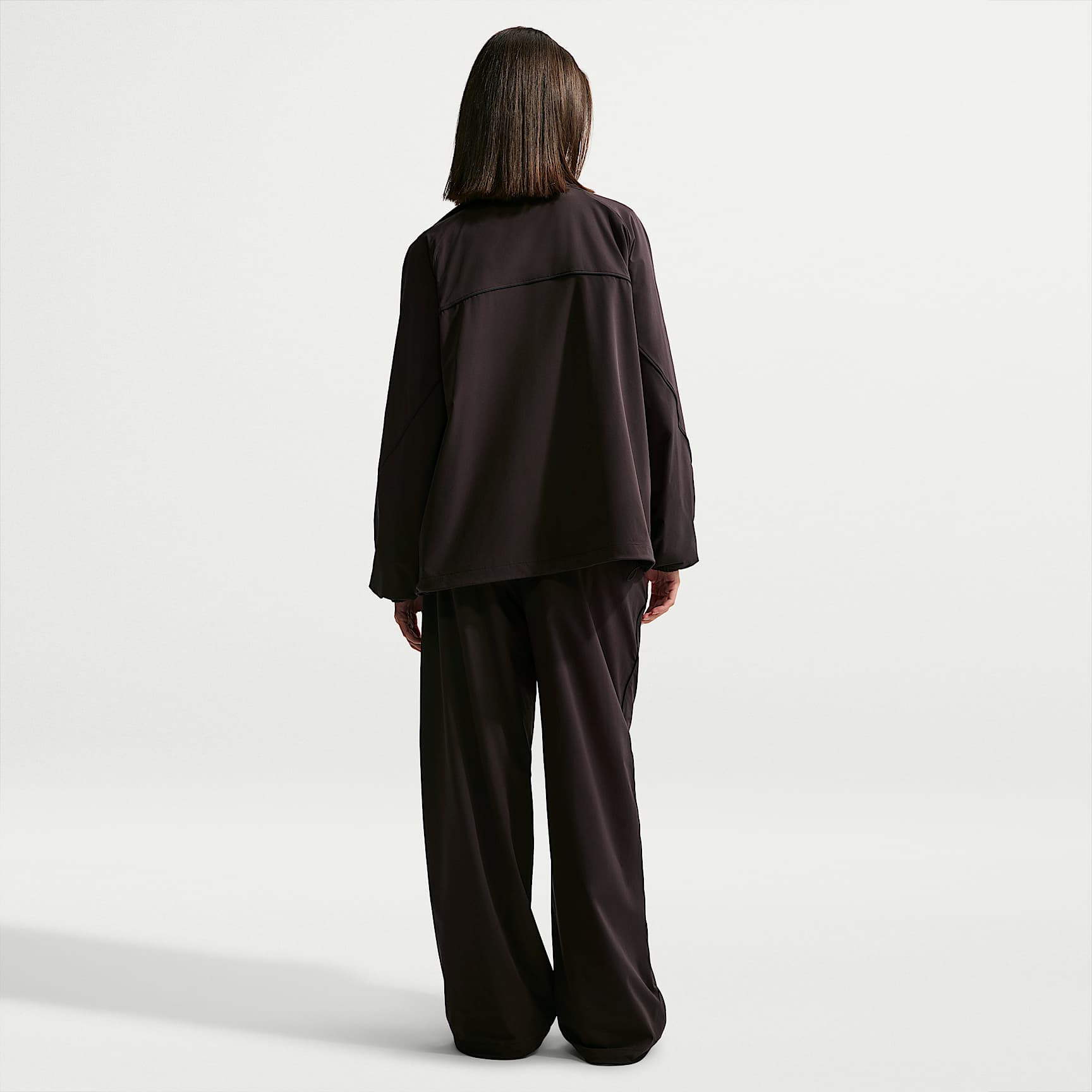 NikeSKIMS Stretch Nylon Women's Oversized Trousers – NSKM Dark Roast/NSKM Obsidian/NSKM Obsidian