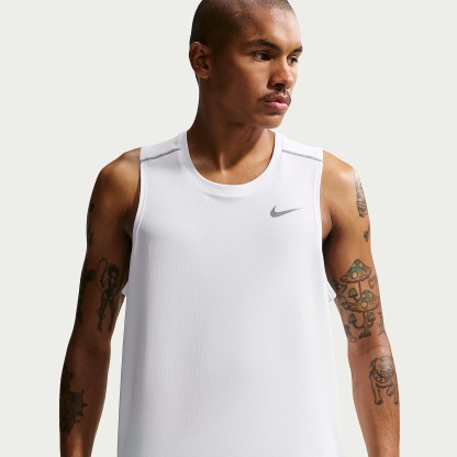 Nike Miler Men's Dri-FIT Running Tank Top – White