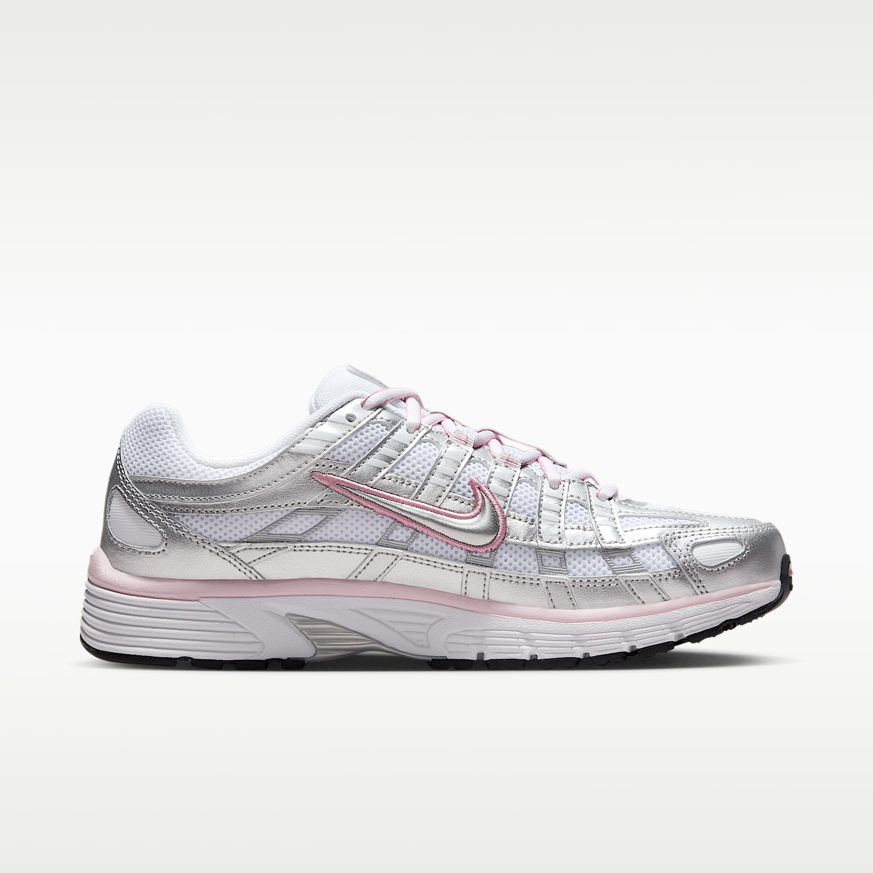 Nike P-6000 Women's Shoes – White/Elemental Pink/Black/Metallic Silver
