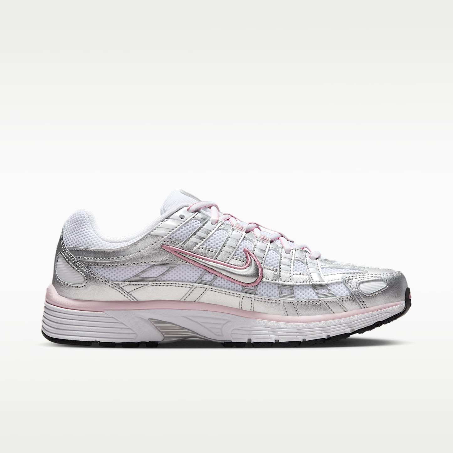 Nike P-6000 Women's Shoes – White/Elemental Pink/Black/Metallic Silver