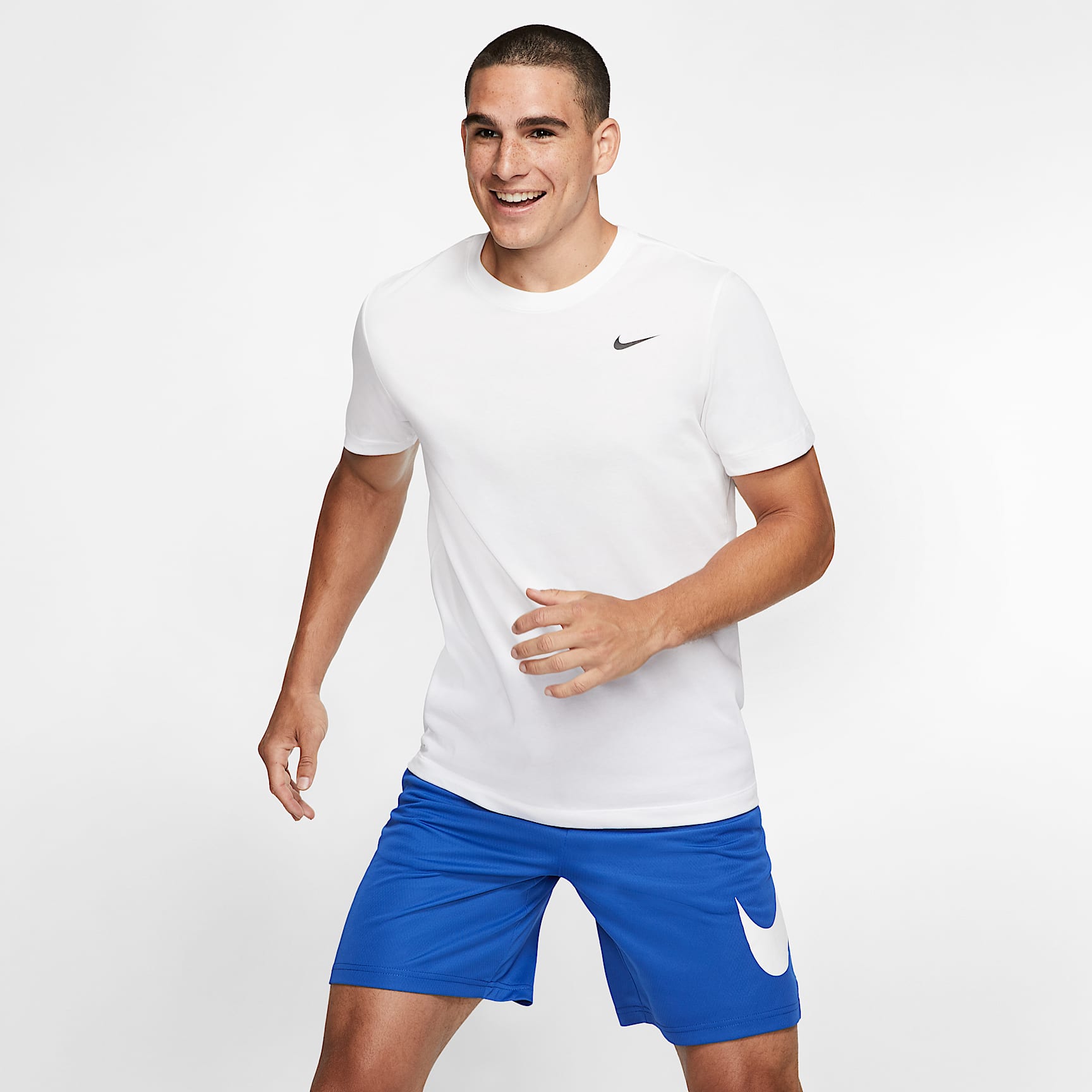 Nike Dri-FIT Men's Fitness T-Shirt – White/Black