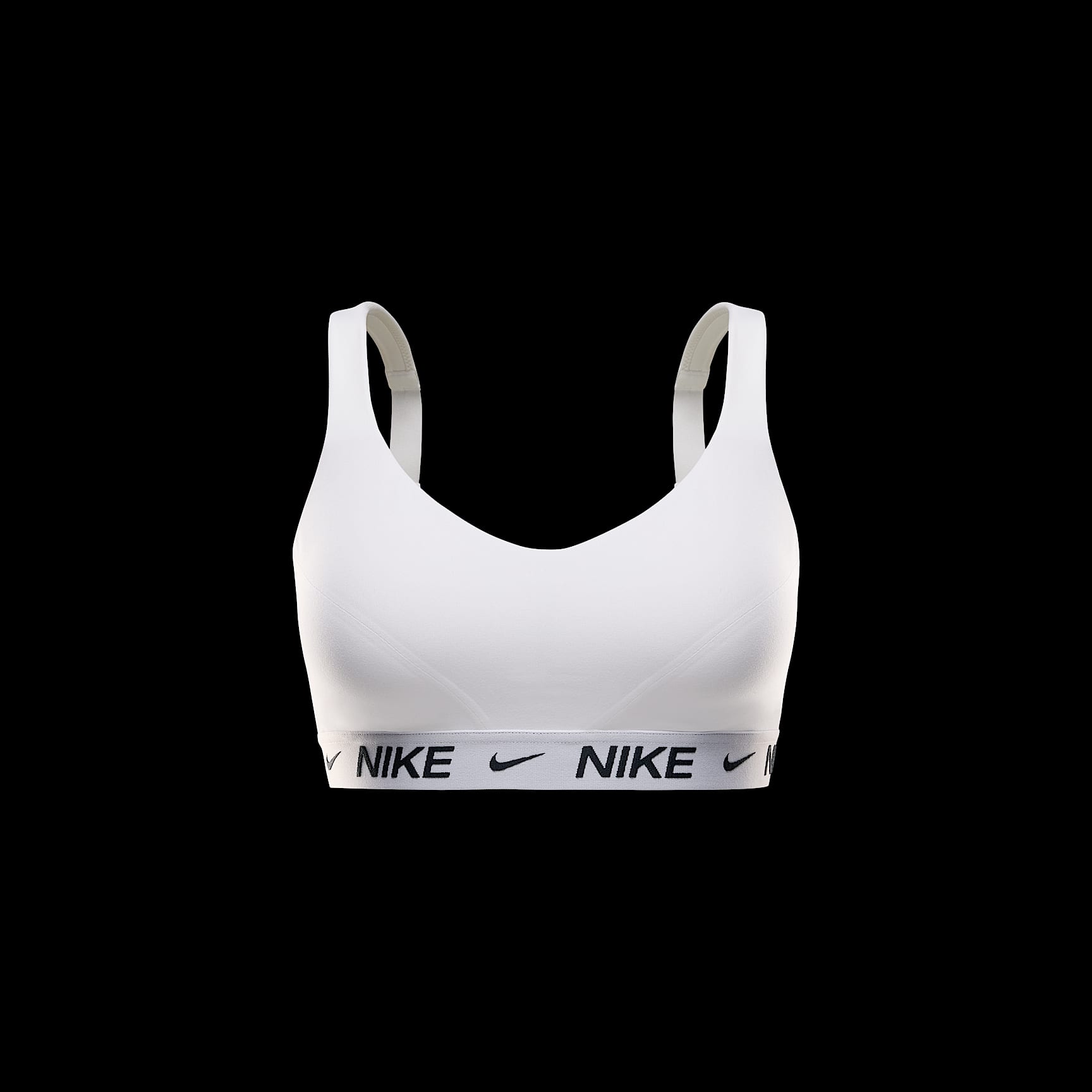 Nike Indy High-Support Women's Padded Adjustable Sports Bra – White/Stone Mauve/Black
